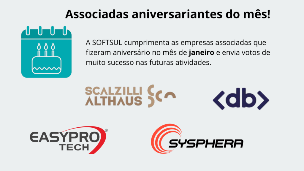 Aniversário de Empresas associadas no mês de Janeiro 2025